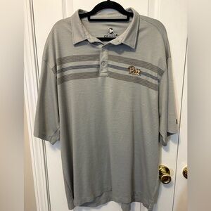 Pitt Panthers Crable Striped Performance Polo Shirt Gray Men’s 2XL